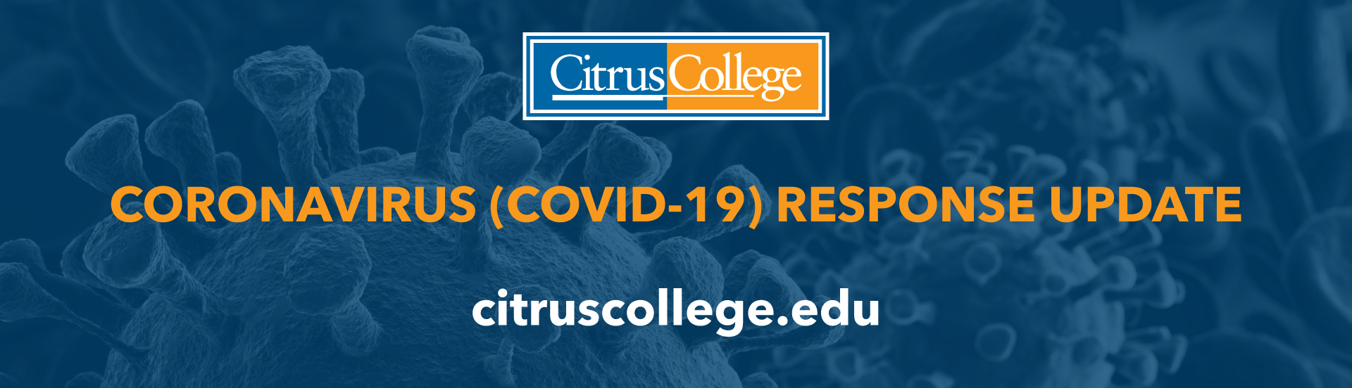 COVID 19 banner with Citrus College logo