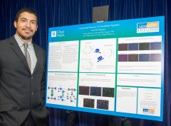 Student with his project