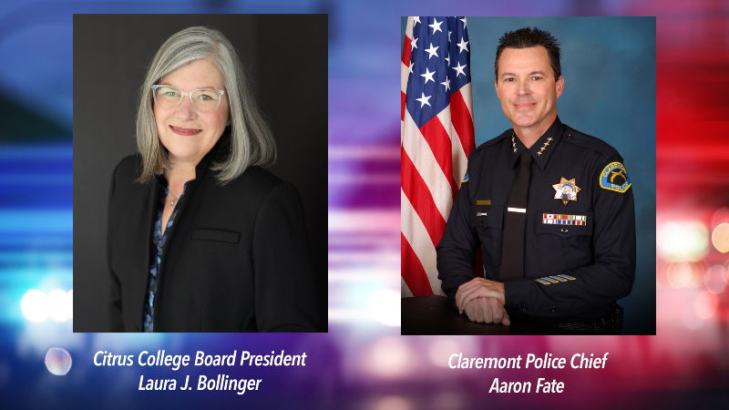 headshots of Laura Bollinger and Aaron Fate