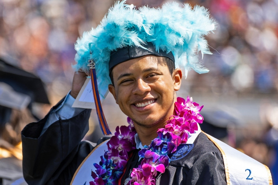Daniel Hall-Macias enjoying the after commencement festivities