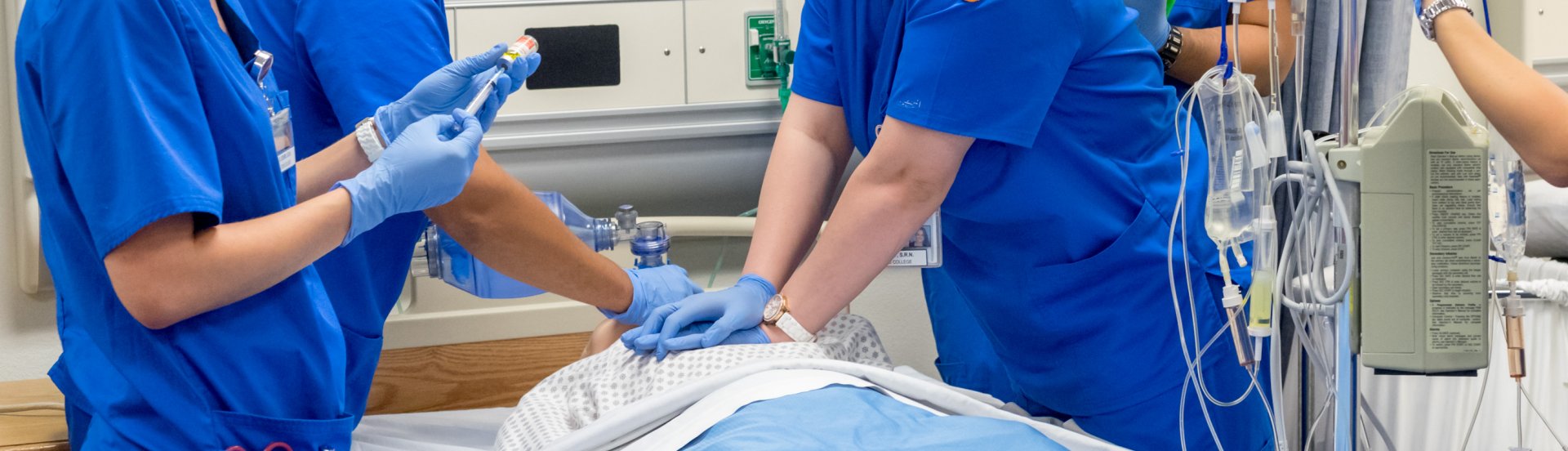 Nursing students performing CPR