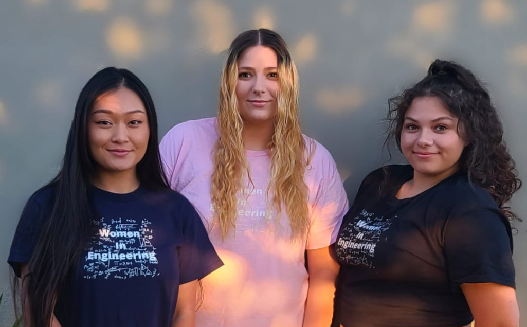 three female engineering students