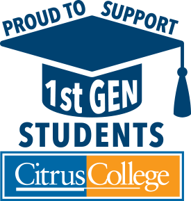 First Generation Ally logo is a mortarboard with the words proud to support 1st gen students