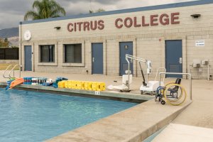 Aquatics building and pool