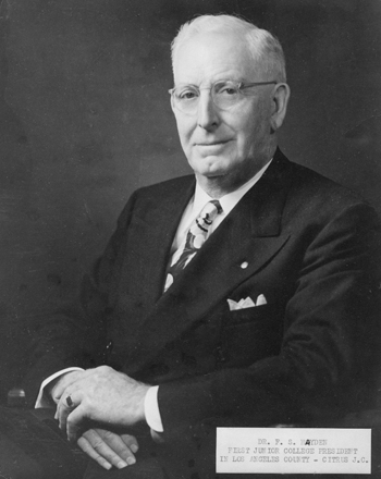 Dr. Floyd S. Hayden, first junior college president in Los Angeles County