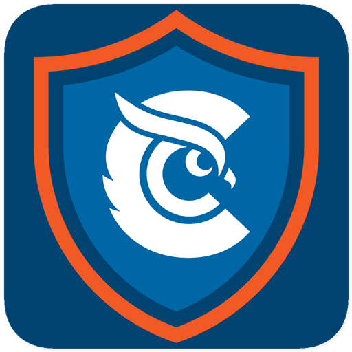 outline of a shield with the Citrus College logo in the center