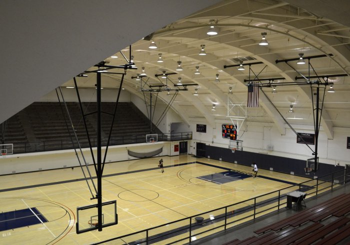 Indoor side view noting the famous gym ceiling arches