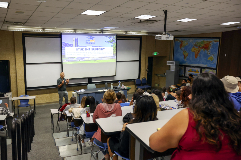 Lecture Hall with students on Welcome Day