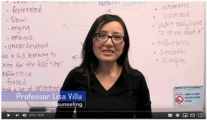 Screen shot of Lisa Villa on YouTube. Ckick here for video on YouTube.
