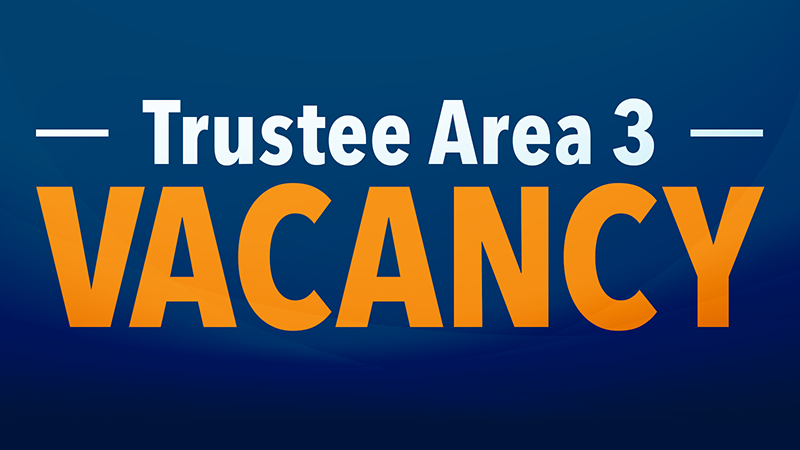 Trustee Area 3 Vacancy graphic