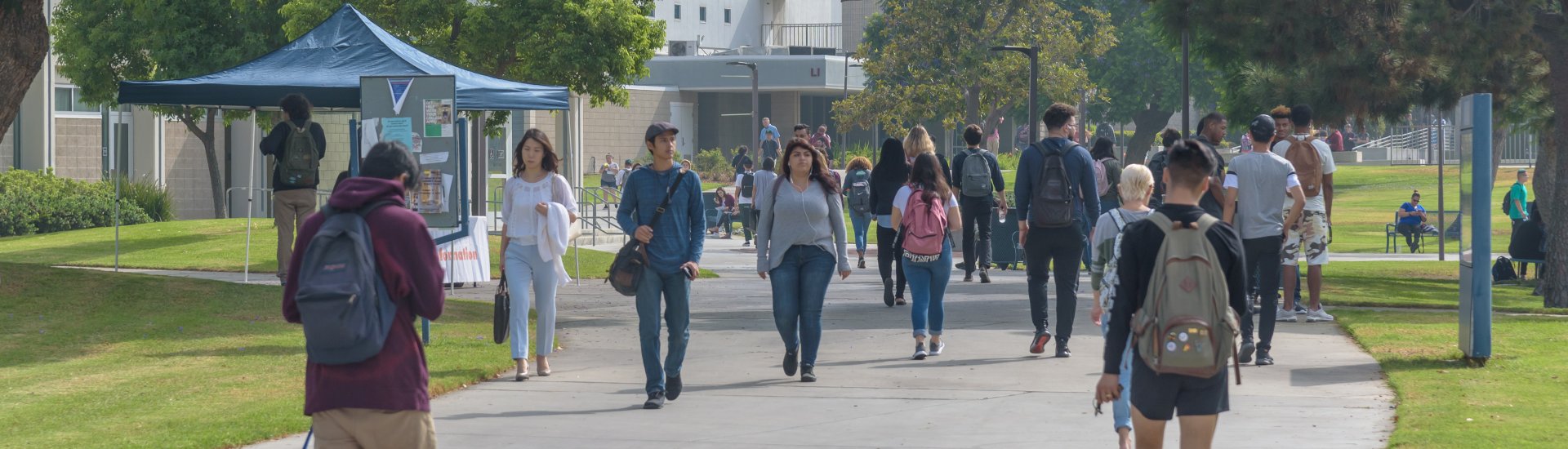 students on campus