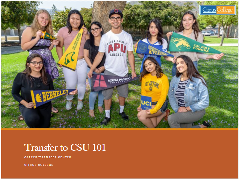 group of Citrus students holding and wearing university swag