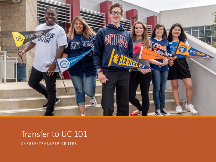 group of Citrus students holding and wearing university swag