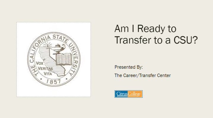 Am I ready to Transfer to a CSU? with CSU emblem