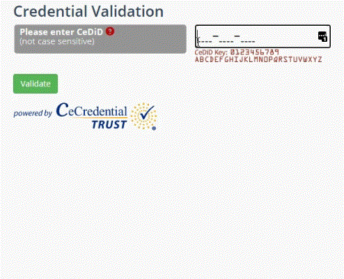 Credential Validation demo