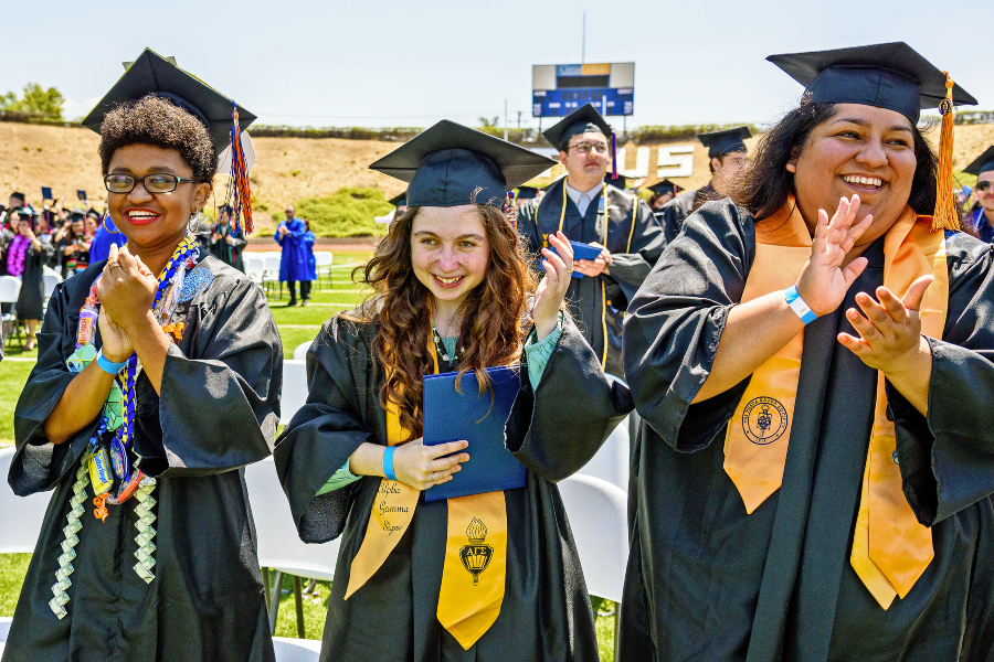 diverse Citrus College graduates at a college commencement