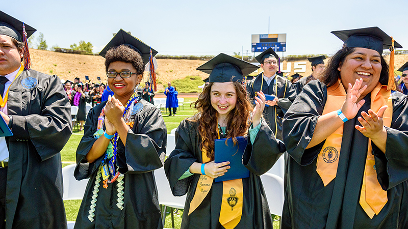 diverse Citrus College graduates at a college commencement