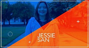 screenshot of Jessie San's YouTube student success video