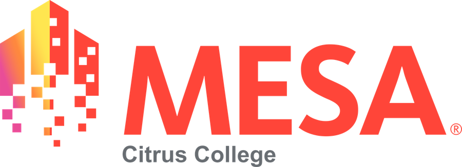 MESA program logo featuring stylized buildings transitioning into pixelated squares beside the word MESA in bold red letters