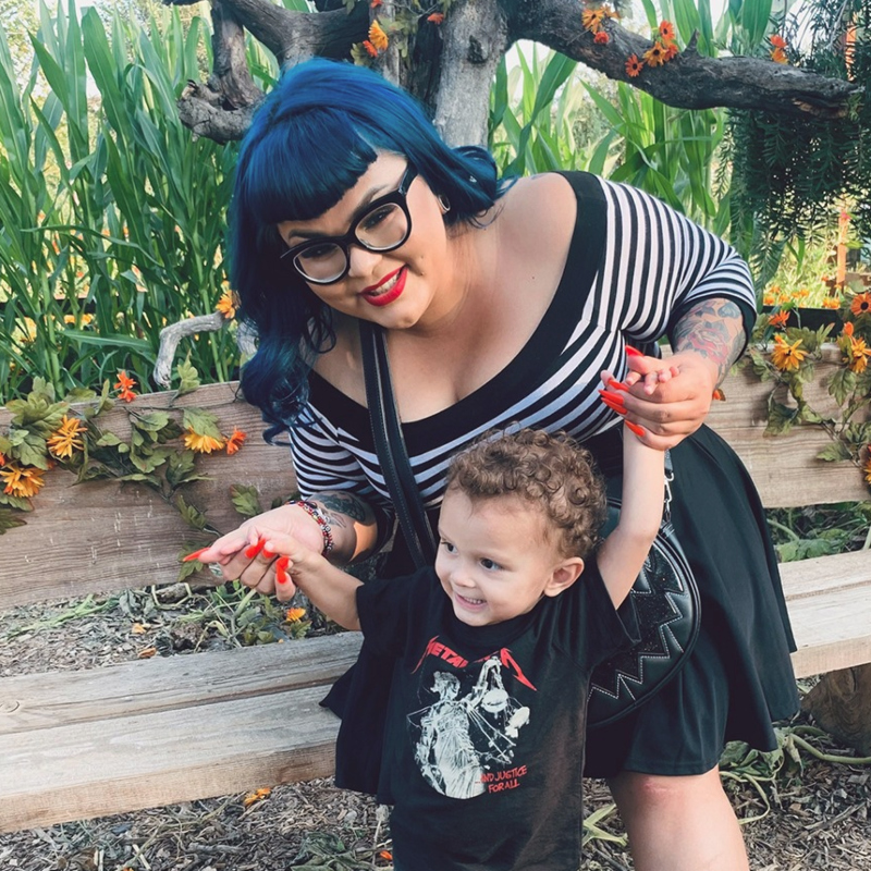 Alexis Carlin with her toddller son