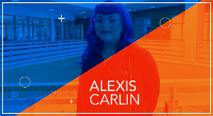splash screen of Alexis Carlin's Owl Spotlight video on YouTube