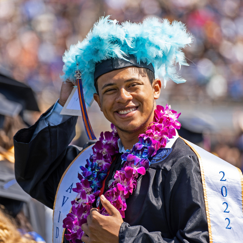 Daniel Hall-Macias enjoying the after commencement festivities