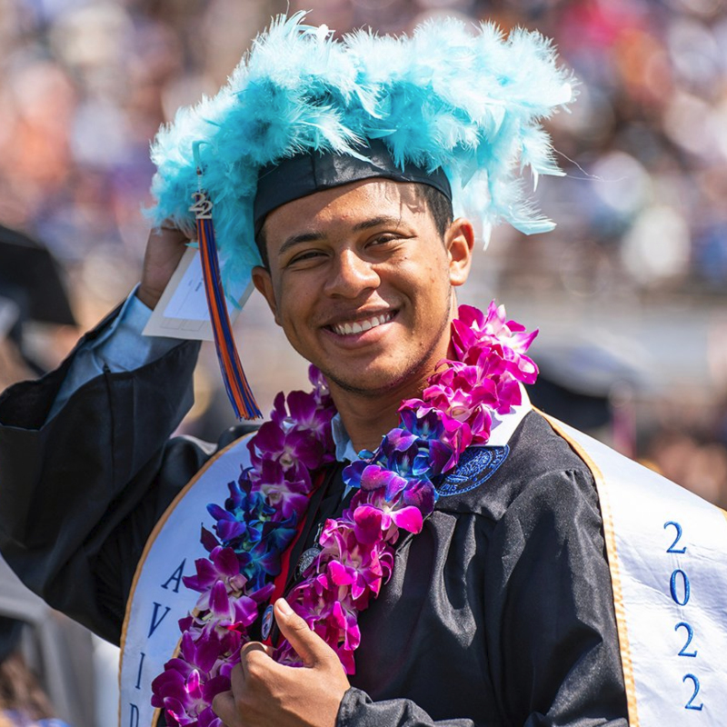 Daniel Hall-Macias enjoying the after commencement festivities