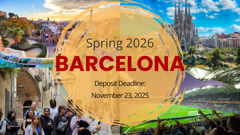 Click here to access information for Barcelona, Spain for spring 2026