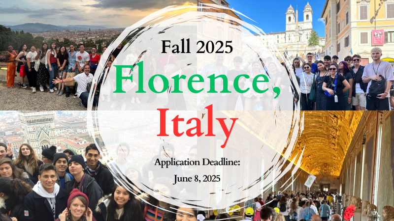 Click here to access information for Florence, Italy for fall 2025