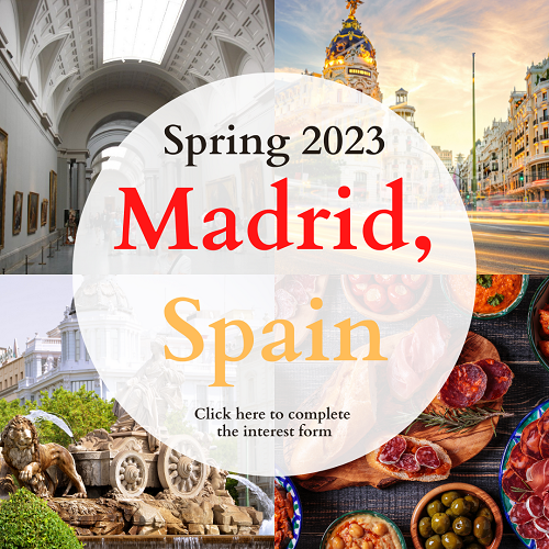 Click here to access information for Madrid Spain for spring 2023