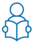 icon of person holding a book