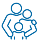 icon of three people, two adults and a child